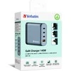 Verbatim - GNC-140 GaN įkroviklis, 4 prievadų, 140 W, USB-A/USB-C