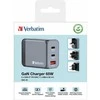 Verbatim GNC-65 GaN įkroviklis 3-Port 65W USB-A/USB-C