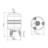 Vertikalioji hidroforo talpa Varem US080362CS0A2000, 80 l