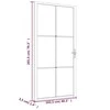 Vidaus durys, juodos, 102,5x201,5cm, matinis stiklas/aliuminis