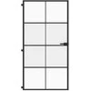 Vidaus durys, juodos, 102,5x201,5cm, stiklas ir aliuminis