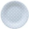 Vienkartinės lėkštės PAW Mėlyna Dots, Ø 18 cm, 8 vnt.