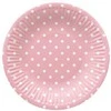 Vienkartinės lėkštės PAW Rožinė Dots, Ø 18 cm, 8 vnt.