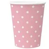 Vienkartiniai puodeliai PAW Rožinė Dots, 250 ml, 8 vnt.