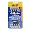 Blue3 Vienkartiniai skustuvai Gillette Mėlynas 3, 6 vnt.+ 2 vnt.