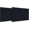 Virtuvės atbraila 2 pcs Juoda 90 x 50 cm grūdintas stiklas