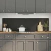 Virtuvės atbraila 2 pcs Juoda 90 x 50 cm grūdintas stiklas