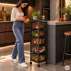 Virtuvės lentyna pagalbininkas organizatorius sukamomis lentynomis 5 pakopų metalinis ModernHome