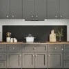 Virtuvės atbraila 2 pcs Juoda 100 x 50 cm grūdintas stiklas