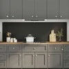 Virtuvės atbraila 2 pcs Juoda 100 x 60 cm grūdintas stiklas