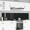 Virtuvės atbraila 2 pcs Juoda 110 x 50 cm grūdintas stiklas