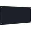 Virtuvės atbraila 2 vnt. Juoda 100 x 50 cm grūdintas stiklas