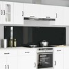 Virtuvės atbraila 2 pcs Juoda 110 x 60 cm grūdintas stiklas