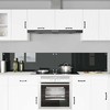 Virtuvės atbraila 2 vnt. Juoda 110 x 40 cm grūdintas stiklas