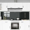Virtuvės atbraila 2 pcs Juoda 110 x 60 cm grūdintas stiklas