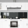 Virtuvės atbraila 2 vnt. Juoda 110 x 50 cm grūdintas stiklas