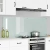 Virtuvės atbraila 2 pcs Balta 80 x 60 cm grūdintas stiklas