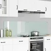 Virtuvės atbraila 2 pcs Balta 90 x 50 cm grūdintas stiklas
