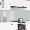 Virtuvės atbraila 2 pcs Balta 90 x 60 cm grūdintas stiklas