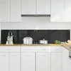 Virtuvės atbraila 2 vnt. Juoda 100 x 40 cm grūdintas stiklas