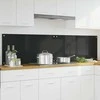 Virtuvės atbraila 2 pcs Juoda 100 x 50 cm grūdintas stiklas