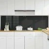 Virtuvės atbraila 2 pcs Juoda 100 x 60 cm grūdintas stiklas