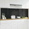 Virtuvės atbraila 2 pcs Juoda 100 x 60 cm grūdintas stiklas
