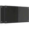 Virtuvės atbraila 2 vnt. Juoda 70 x 40 cm grūdintas stiklas