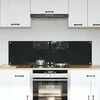 Virtuvės atbraila 2 pcs Juoda 70 x 40 cm grūdintas stiklas