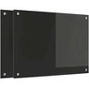 Virtuvės atbraila 2 pcs Juoda 70 x 50 cm grūdintas stiklas
