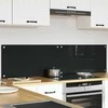 Virtuvės atbraila 2 pcs Juoda 80 x 40 cm grūdintas stiklas