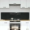Virtuvės atbraila 2 pcs Juoda 80 x 40 cm grūdintas stiklas