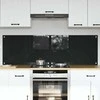 Virtuvės atbraila 2 pcs Juoda 80 x 50 cm grūdintas stiklas