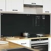 Virtuvės atbraila 2 pcs Juoda 80 x 60 cm grūdintas stiklas