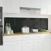 Virtuvės atbraila 2 pcs Juoda 90 x 50 cm grūdintas stiklas