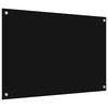 Virtuvės atbraila 2 vnt. Juoda 90 x 60 cm grūdintas stiklas