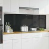Virtuvės atbraila 2 pcs Juoda 90 x 60 cm grūdintas stiklas