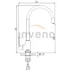 Virtuvinis maišytuvas Invena Joga plus BZ-32-P04-C, juodas