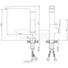 Virtuvinis maišytuvas Invena Midnight BZ-35-014-V, auk/juod