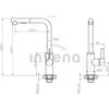 Virtuvinis maišytuvas Invena Preto BZ-48-W04-L, juodas