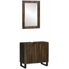 Vonios spintos komplektas 2 pcs Lazdynų rudas