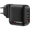 Wall Charger Verbatim Mini GaN 100W 3xUSB-C PD/1x USB-A QC juodas 32231
