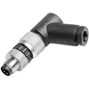 Weidmuller M8 kištukas 4pin, kampu, 3.5-5mm kabeliui, IP67