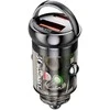 Wozinsky 65W automobilinis įkroviklis USB-C PD 65W / USB-A 45W QC 3.0 – juodos spalvos