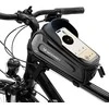 Wozinsky bicycle bag for the frame, armored, with a phone pocket, 1.7 l – juodos spalvos
