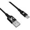 Wozinsky kabelis USB – microUSB 2,4A 1m juodos spalvos (WUC-M1B)
