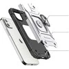 Wozinsky Ring Armor Apple iPhone 14 armored magnetic holder ring dėklas telefonui sidabrinės spalvos