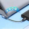 Wozinsky WPKB-01 USB-C – USB-C 40Gb/s 240W 8K OTG šoninis kampinis adapteris – pilkas