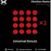 X-Raypad Obsidian DIY Skates Universal Donuts Raudona 32 vnt. (⌀9.5 x 0.9 mm) (Raudoni) Pakaitiniai Pelė Feet