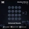 X-Raypad Obsidian Pro Air Skates Universal Donuts Pilkas 32 vnt. (⌀9.5 x 1.0 mm) (Pilki) Pakaitiniai Pelė Feet